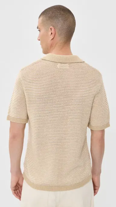 Taylor Stitch The Valencia Sweater Polo Sand Stripe 46 | Thumbnail 3 Taylor Stitch The Valencia Sweater Polo Sand Stripe 46 | Thumbnail 3
