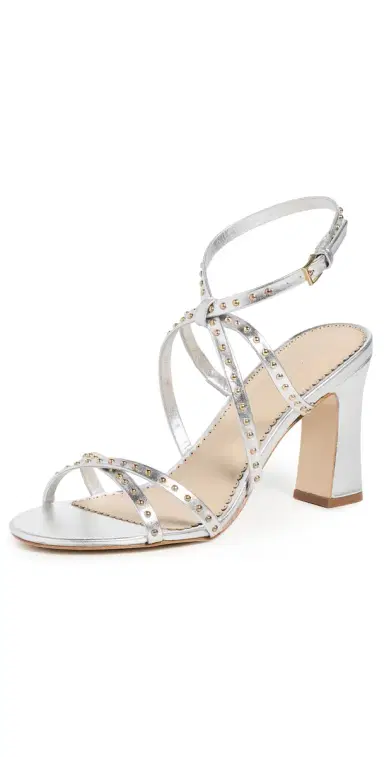 Cinq à Sept Blair Studded Metallic Heels | Thumbnail 1 Cinq à Sept Blair Studded Metallic Heels | Thumbnail 1