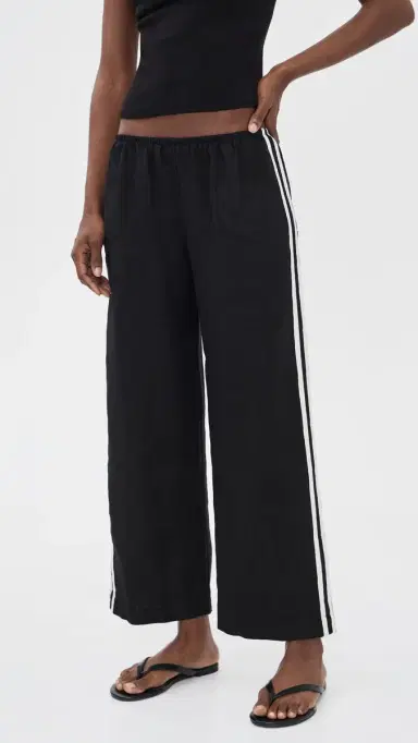 DONNI. The inen Crop Racer Stripe Pants Jet | Thumbnail 3 DONNI. The inen Crop Racer Stripe Pants Jet | Thumbnail 3