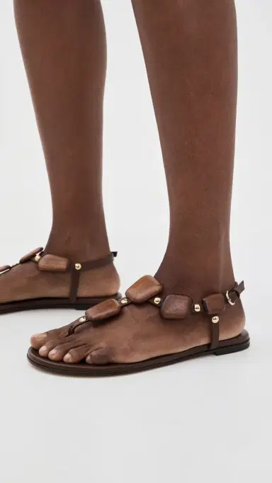 Gianvito Rossi Nappa Sandals Brown | Thumbnail 4 Gianvito Rossi Nappa Sandals Brown | Thumbnail 4