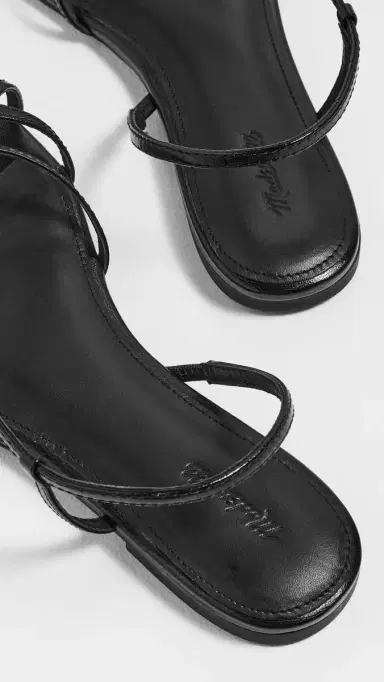 Madewell Iggy Strappy Sandals True Black | Thumbnail 4