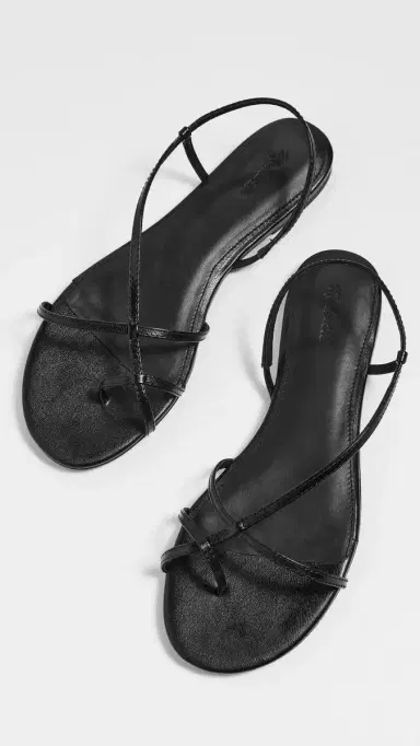 Madewell Iggy Strappy Sandals True Black | Thumbnail 5