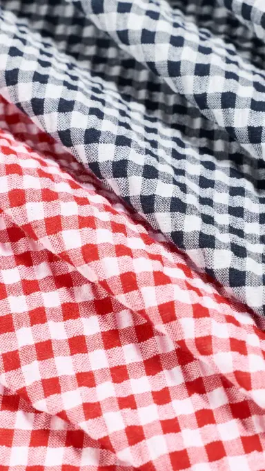 LE BOP Gingham Check Bandana Red/Navy Check One Size | Thumbnail 6