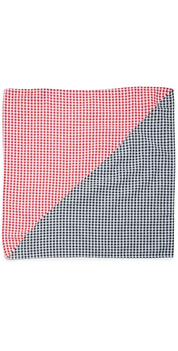 LE BOP Gingham Check Bandana Red/Navy Check One Size