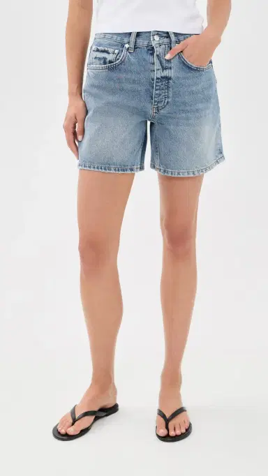 Anine Bing Delaney Denim Shorts Arbor Blue 32 | Thumbnail 2