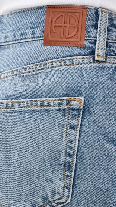 Anine Bing Delaney Denim Shorts Arbor Blue 32 | Thumbnail 6