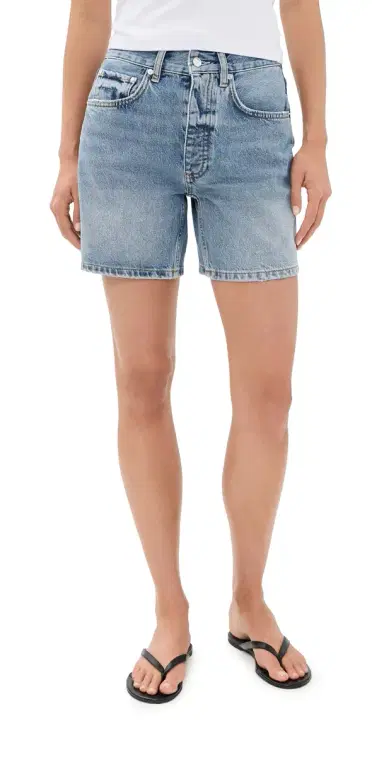 Anine Bing Delaney Denim Shorts Arbor Blue 32 | Thumbnail 1
