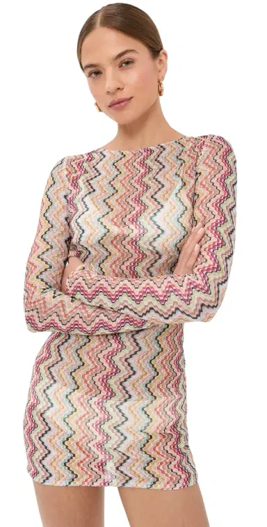 Missoni Long Sleeve T-Shirt Dress SMSOK | Thumbnail 1 Missoni Long Sleeve T-Shirt Dress SMSOK | Thumbnail 1