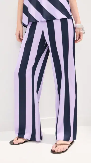 LE BOP Ellie Pants Navy/Lilac Stripe | Thumbnail 3 LE BOP Ellie Pants Navy/Lilac Stripe | Thumbnail 3