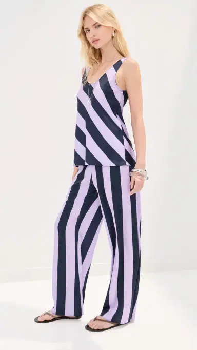 LE BOP Ellie Pants Navy/Lilac Stripe | Thumbnail 5 LE BOP Ellie Pants Navy/Lilac Stripe | Thumbnail 5