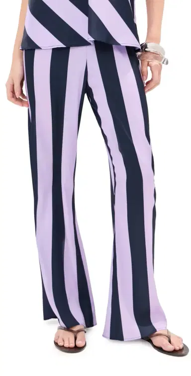 LE BOP Ellie Pants Navy/Lilac Stripe | Thumbnail 1 LE BOP Ellie Pants Navy/Lilac Stripe | Thumbnail 1