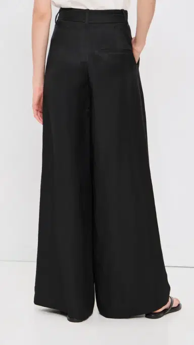 Anine Bing Lou Trousers Black Linen Blend | Thumbnail 3