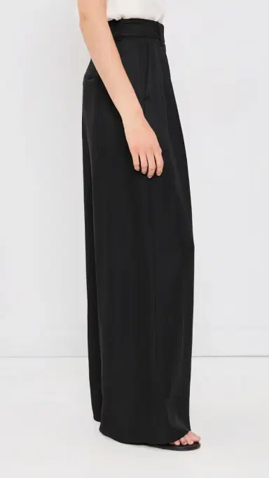 Anine Bing Lou Trousers Black Linen Blend | Thumbnail 4