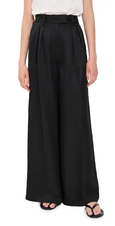 Anine Bing Lou Trousers Black Linen Blend | Thumbnail 1