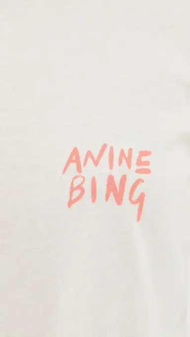Anine Bing Shelley Surfer Tee Washed Buttercream M | Thumbnail 6