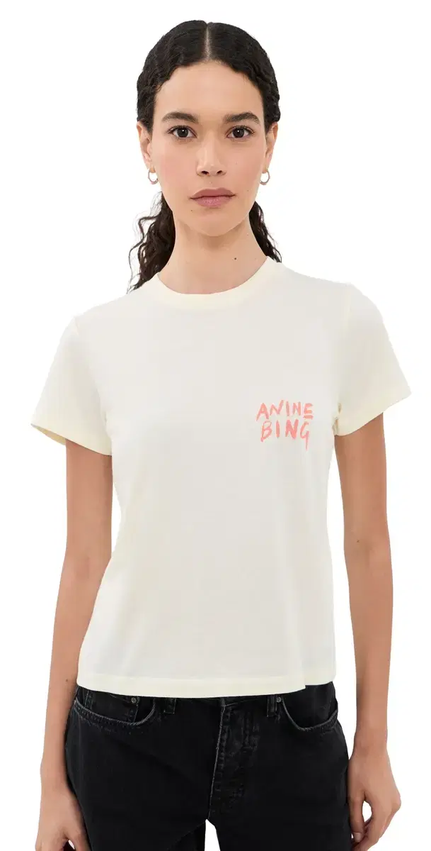 ANINE BING helley urfer Tee Washed Buttercream