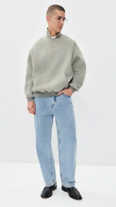Fear of god ignature 90s Polo Sweatshirt Concrete Heather/Dark Concrete | Thumbnail 5 Fear of god ignature 90s Polo Sweatshirt Concrete Heather/Dark Concrete | Thumbnail 5