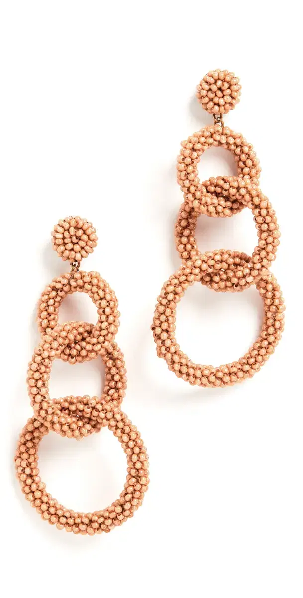 Deepa Gurnani Deepa by  Ember Earrings Dusty Pink One Size
