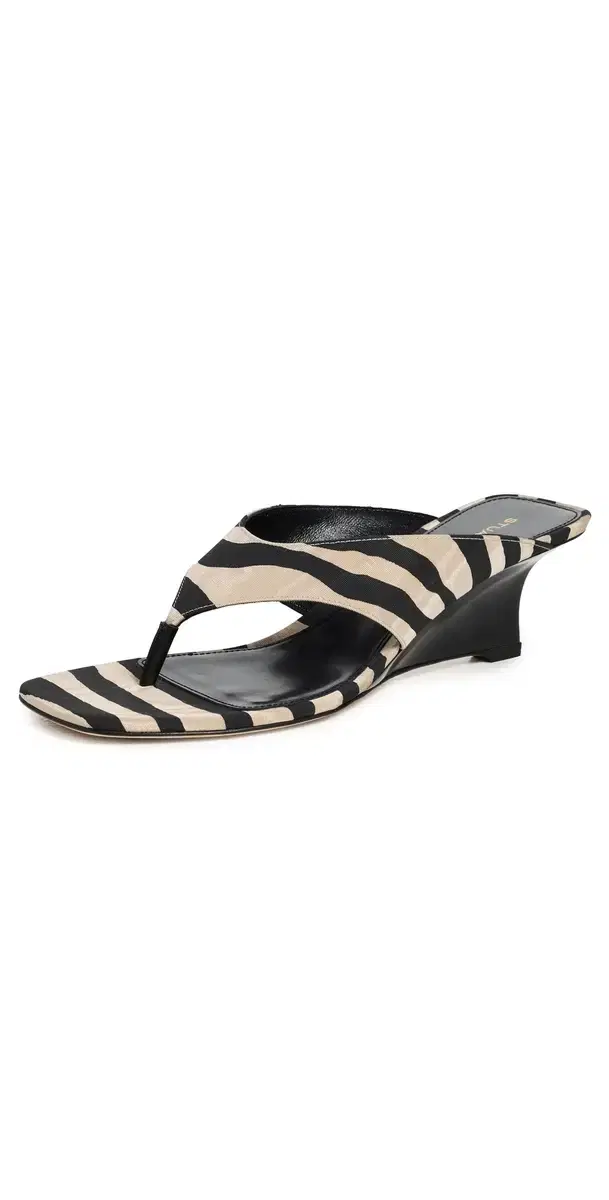 Vinnie Wedge Thong Sandals Crm/Smk