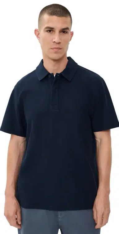 Wax London Mini Texture Shore Polo Navy | Thumbnail 1