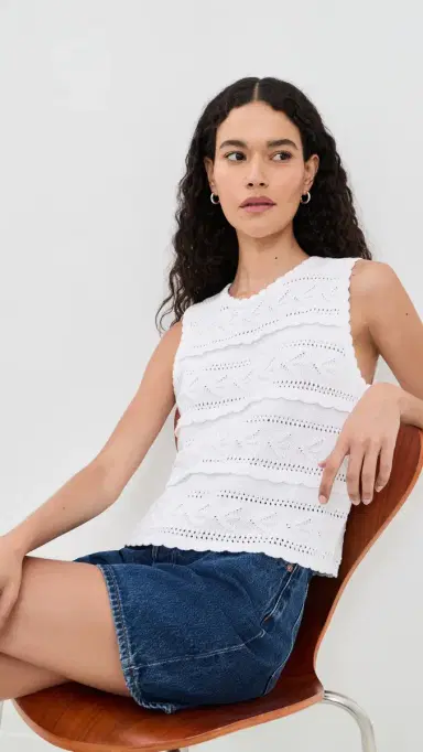 Splendid Giovanna Sweater Tank White | Thumbnail 5 Splendid Giovanna Sweater Tank White | Thumbnail 5