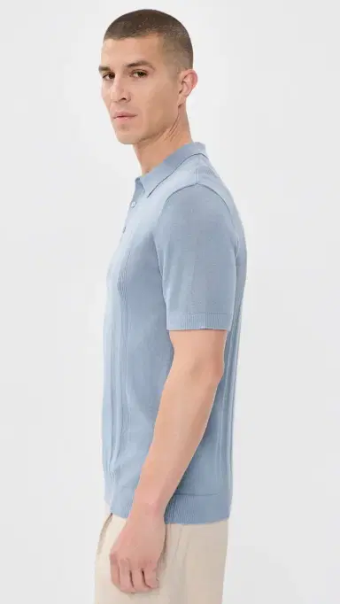 Onia Silk Blend Ribbed Knit Polo | Thumbnail 4 Onia Silk Blend Ribbed Knit Polo | Thumbnail 4