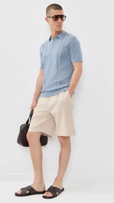 Onia Silk Blend Ribbed Knit Polo | Thumbnail 5 Onia Silk Blend Ribbed Knit Polo | Thumbnail 5