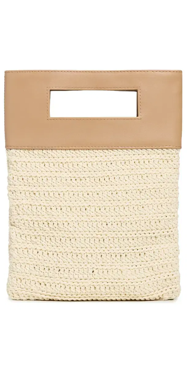 Binge Knitting Aurora Mini Fold Over Clutch Eggshell Combo One Size
