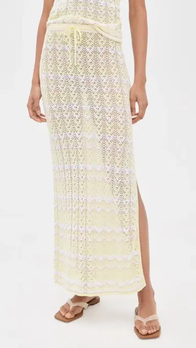 Splendid Eleni Sweater Skirt Lemon Drop Multi | Thumbnail 2 Splendid Eleni Sweater Skirt Lemon Drop Multi | Thumbnail 2