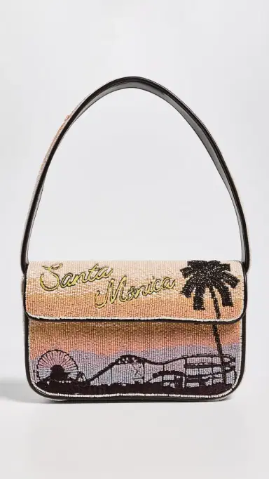 STAUD Tommy Beaded Shoulder Bag Santa Monica Sunset One Size | Thumbnail 2 STAUD Tommy Beaded Shoulder Bag Santa Monica Sunset One Size | Thumbnail 2