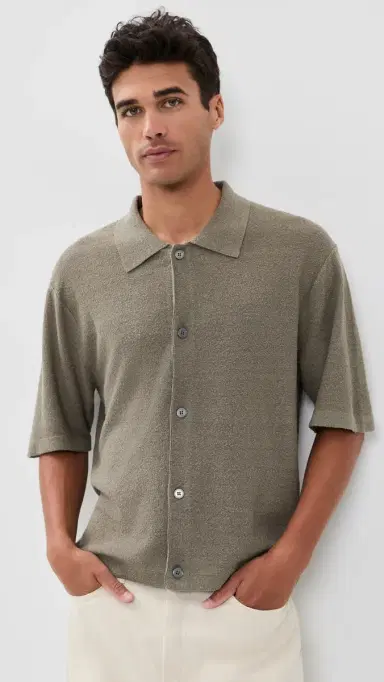 FRAME ight Knit Cardigan Dusty Beige | Thumbnail 2 FRAME ight Knit Cardigan Dusty Beige | Thumbnail 2