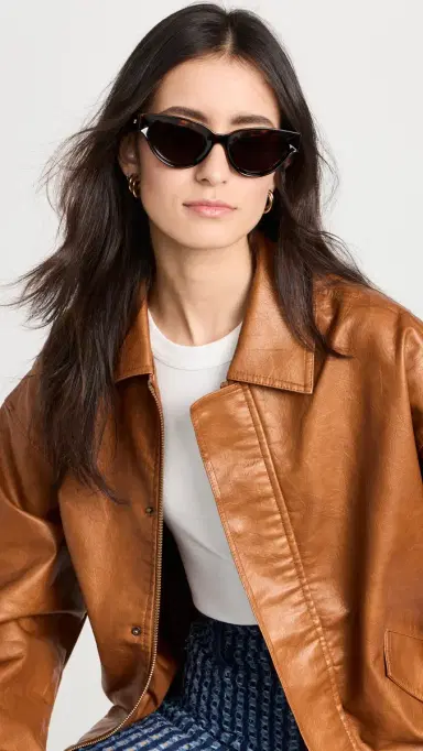 Bottega Veneta Bold Ribbon Narrow Sunglasses | Thumbnail 3