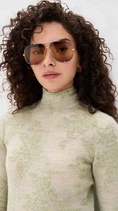 Chloé Aviator Sunglasses Gold/Yellow One Size | Thumbnail 3 Chloé Aviator Sunglasses Gold/Yellow One Size | Thumbnail 3