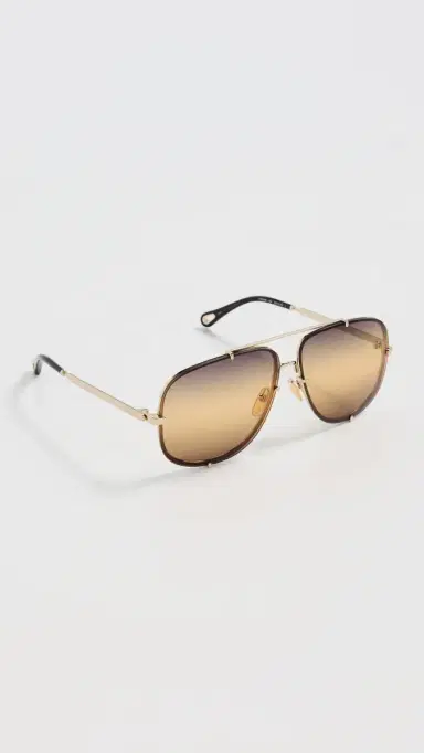 Chloé Aviator Sunglasses Gold/Yellow One Size | Thumbnail 4 Chloé Aviator Sunglasses Gold/Yellow One Size | Thumbnail 4