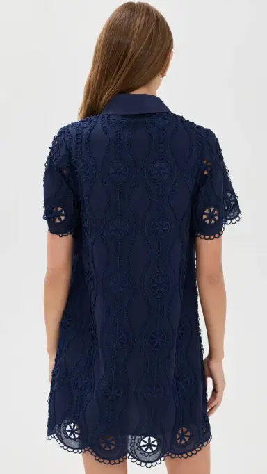 English Factory Navy Mini Dress Navy L | Thumbnail 3