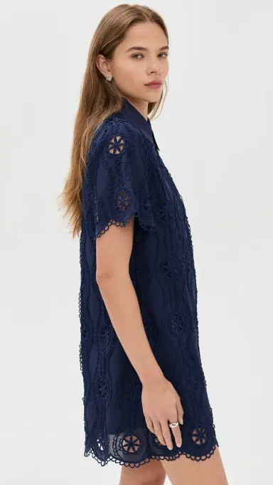 English Factory Navy Mini Dress Navy L | Thumbnail 4