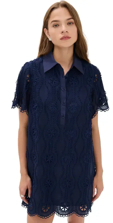 English Factory Navy Mini Dress Navy L | Thumbnail 1