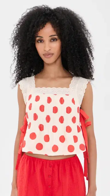 Bailey Rose Polka Dot Top Poppy Red L | Thumbnail 2 Bailey Rose Polka Dot Top Poppy Red L | Thumbnail 2