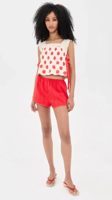 Bailey Rose Polka Dot Top Poppy Red L | Thumbnail 5 Bailey Rose Polka Dot Top Poppy Red L | Thumbnail 5