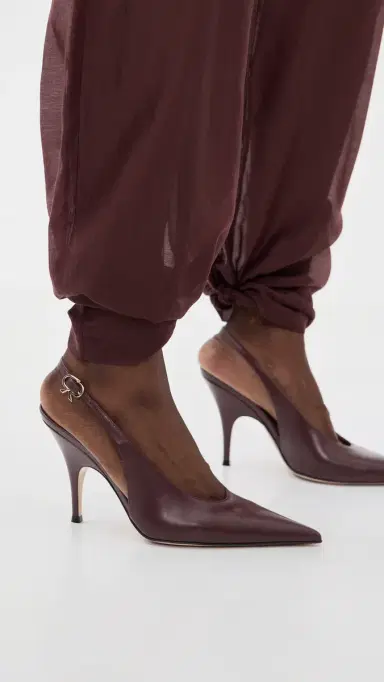 Gianvito Rossi Sofia Vitello Slingback Heels Royale | Thumbnail 3