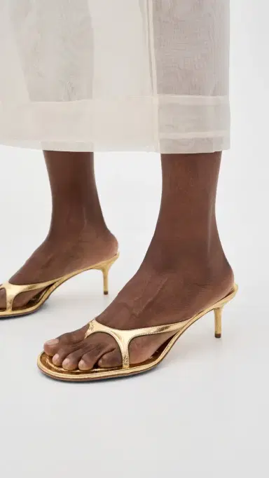 Acne Studios Beverly Kitten Foil Heels Gold | Thumbnail 3 Acne Studios Beverly Kitten Foil Heels Gold | Thumbnail 3