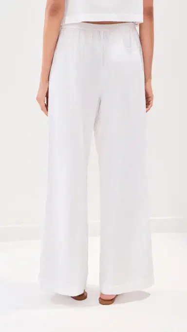 LE BOP Margot Linen Wide eg Pants White | Thumbnail 3