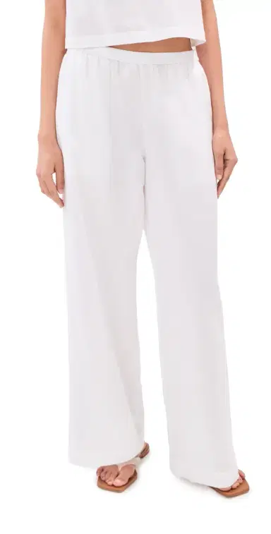 LE BOP Margot Linen Wide eg Pants White | Thumbnail 1