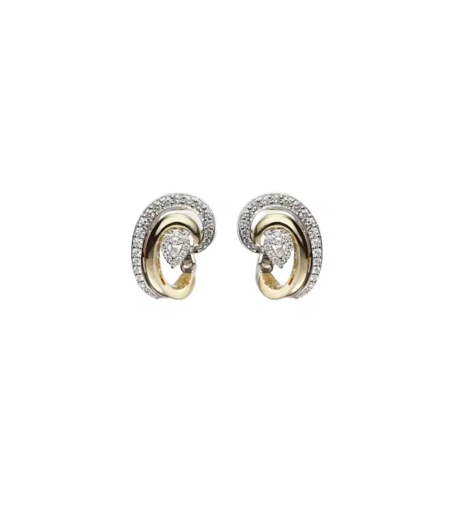 Yeprem Golden Strada 18kt yellow and white gold earrings with diamonds