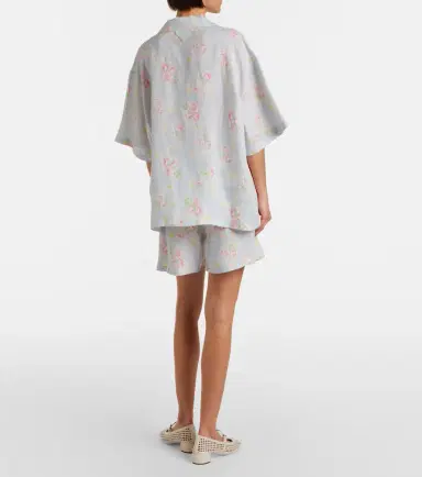 Prada Floral linen shorts | Thumbnail 5