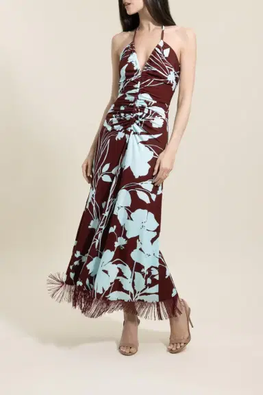 Cara Cara Shelter Island Dress - Botanic Maroon | Thumbnail 2