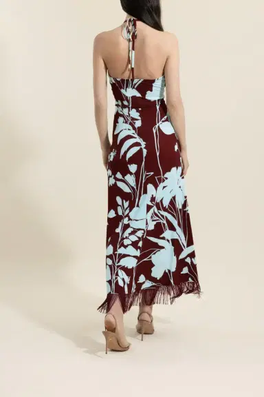 Cara Cara Shelter Island Dress - Botanic Maroon | Thumbnail 4