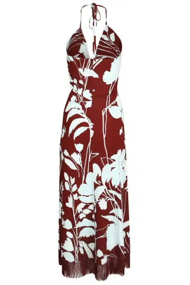 Cara Cara Shelter Island Dress - Botanic Maroon | Thumbnail 5