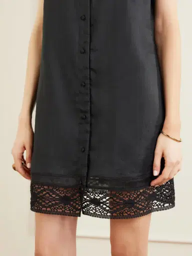 Frame Heirloom Ramie Mini Dress | Thumbnail 4 Frame Heirloom Ramie Mini Dress | Thumbnail 4