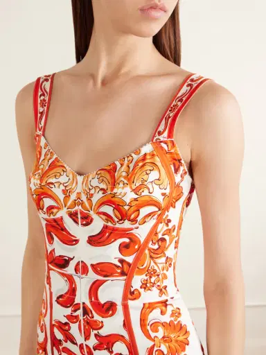 Dolce & Gabbana Printed Silk-blend Charmeuse Mini Dress | Thumbnail 4 Dolce & Gabbana Printed Silk-blend Charmeuse Mini Dress | Thumbnail 4